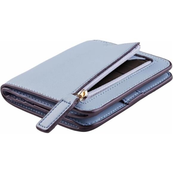 Wallet Women Rfid Blocking Small Compact Bifold Luxury Leather Ladies Mini Purse - Picture 1 of 7